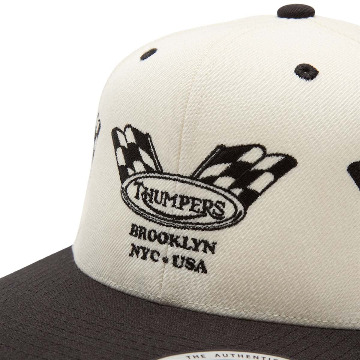 THUMPERS NYC Checked Flag 2 Tone Cap (Natural)