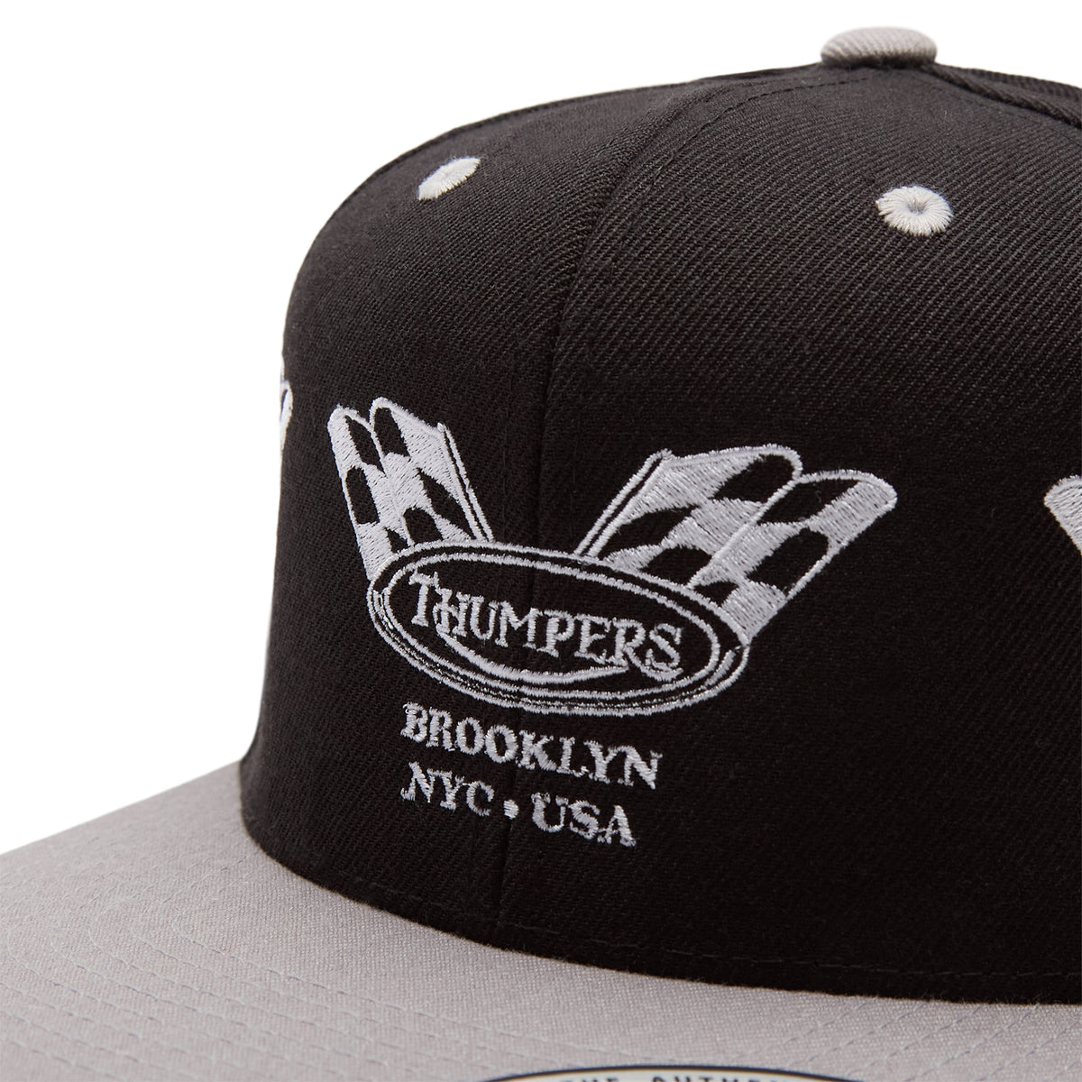 THUMPERS NYC Checked Flag 2 Tone Cap (Black)