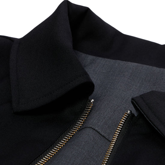 Grand Collection Reversible Wool Overshirt (Charcoal/Black)