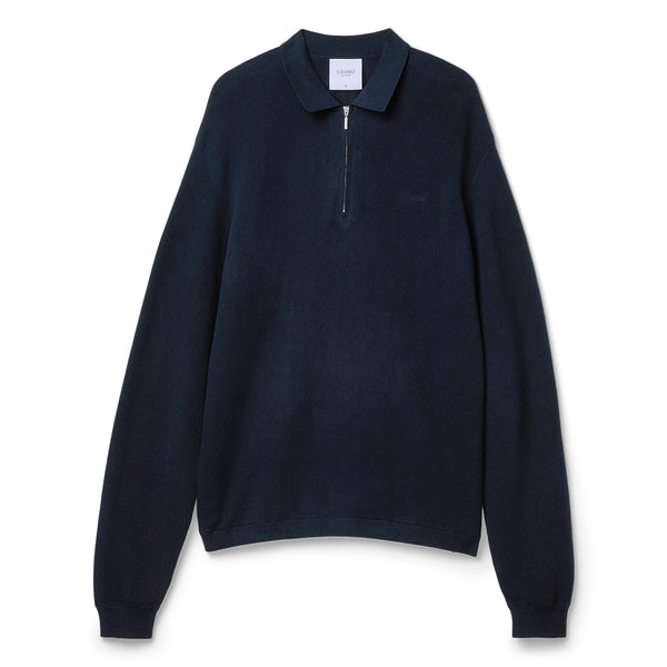 Grand Collection Knit Quarter Zip Sweater (Midnight Navy) – CNCPTS