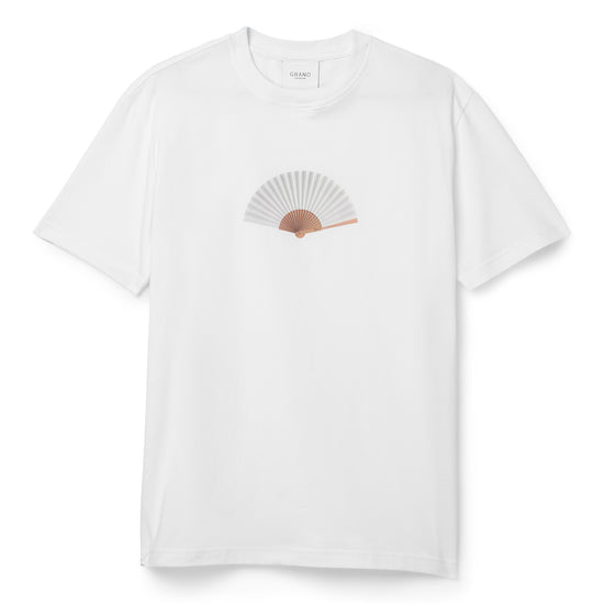 Grand Collection Hand Fan Tee (White)