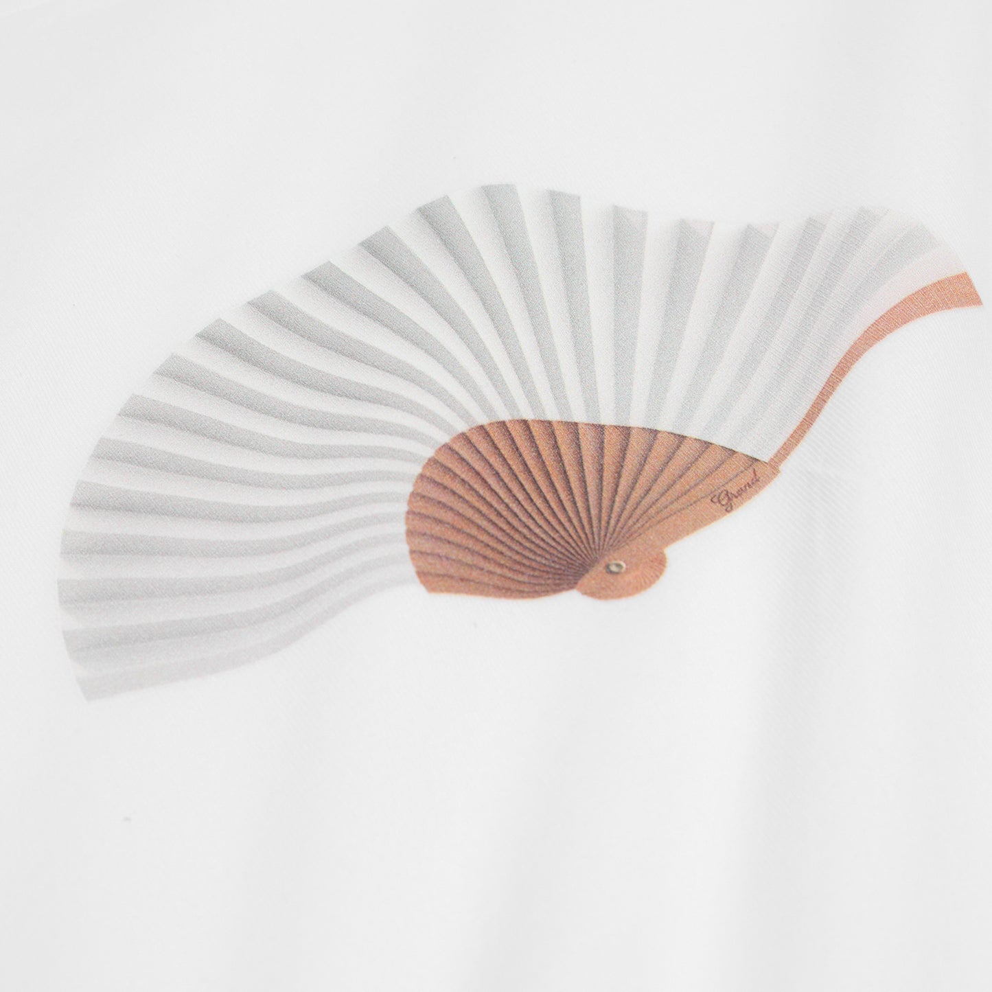 Grand Collection Hand Fan Tee (White)