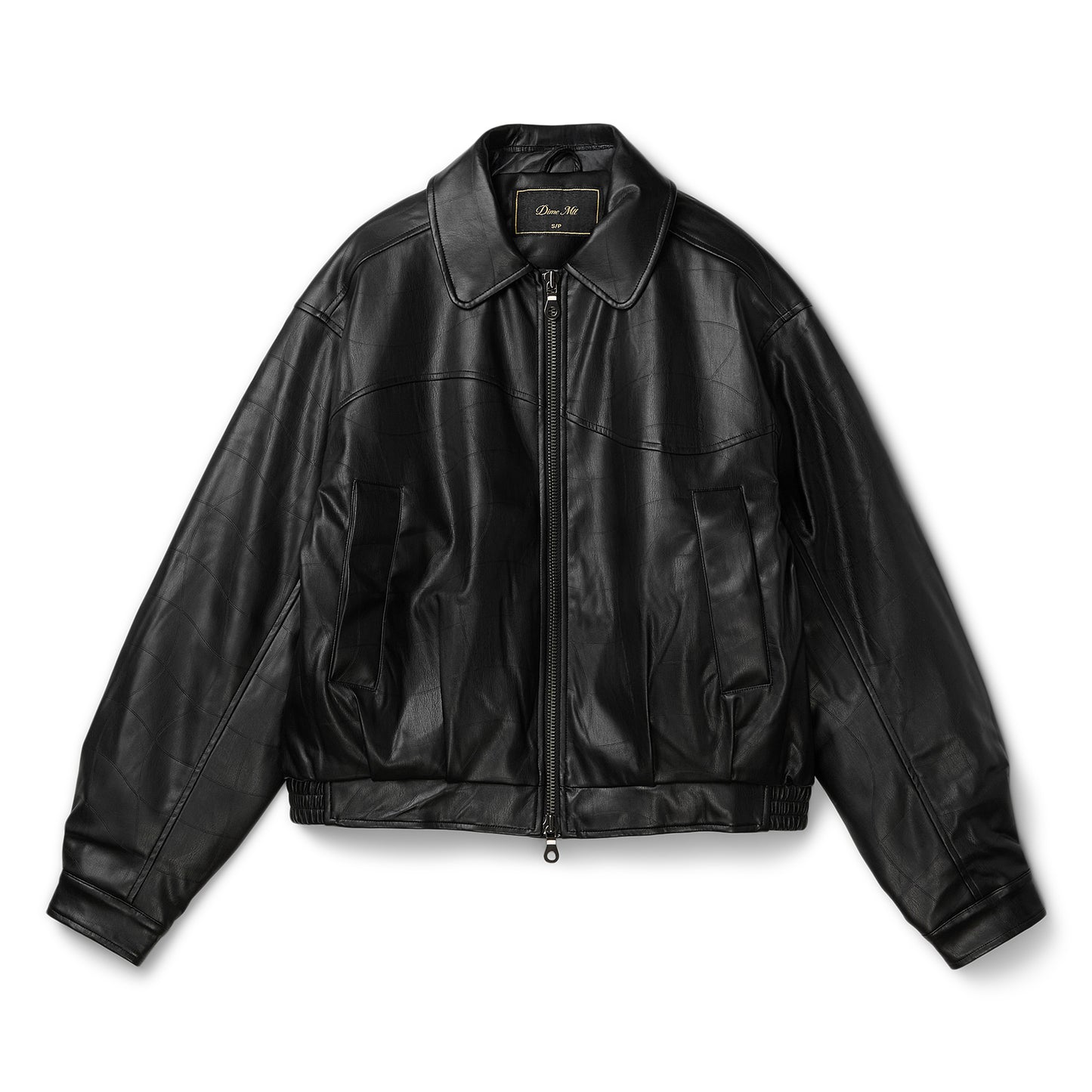 Dime Debossed Wavy Jacket (Black)