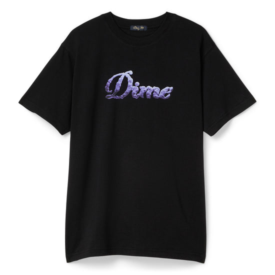 Dime Cursive Cloud T-Shirt (Black)
