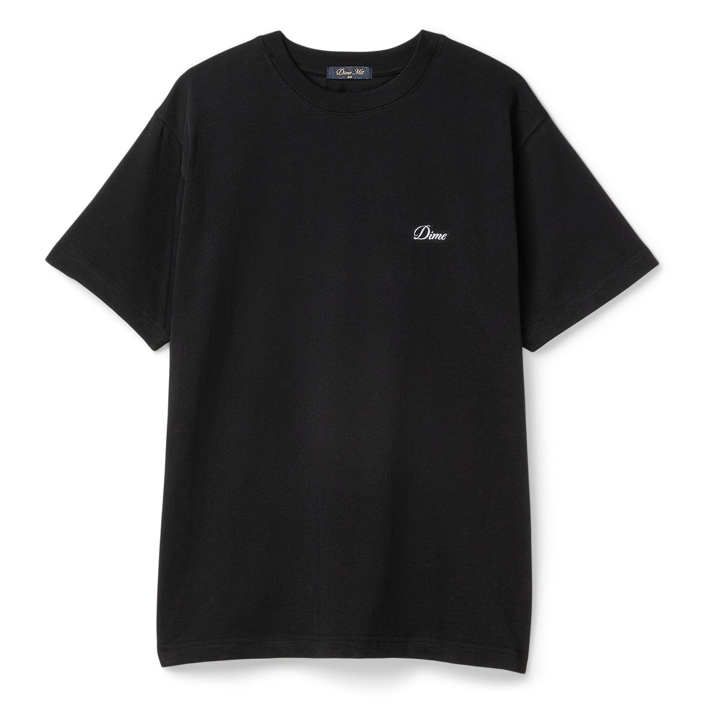 Dime Cursive Small Logo T-Shirt (Black)