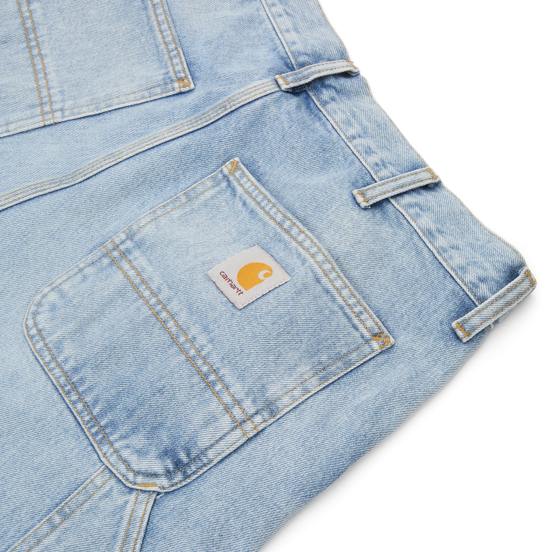 Carhartt WIP Double Knee Short (Blue (Heavy Worn Bleached))