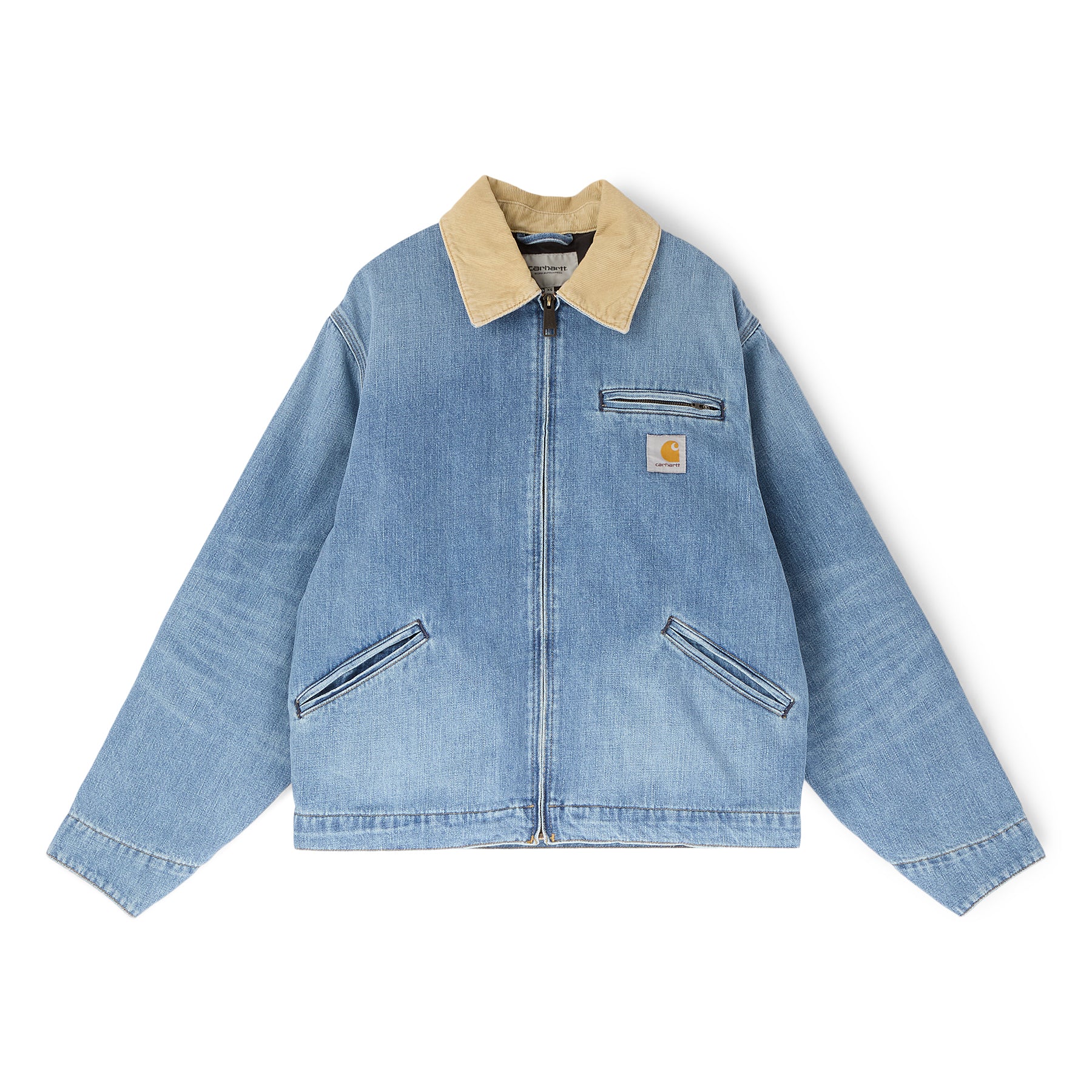 Carhartt WIP OG Detroit Jacket (Blue / Dusty H Brown (Burst Washed))