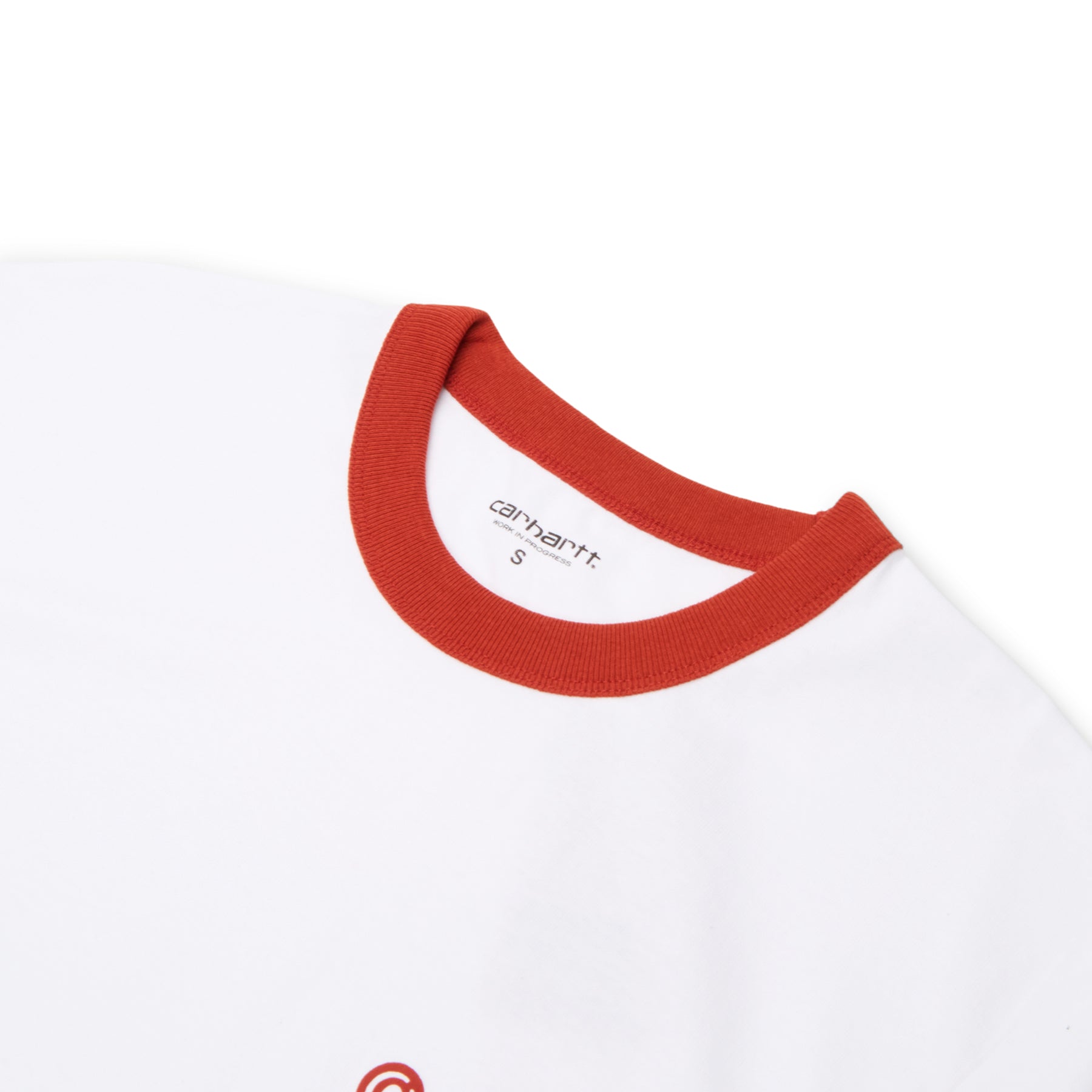Carhartt WIP S/S Ip Ringer T-Shirt (White / Red / Red)