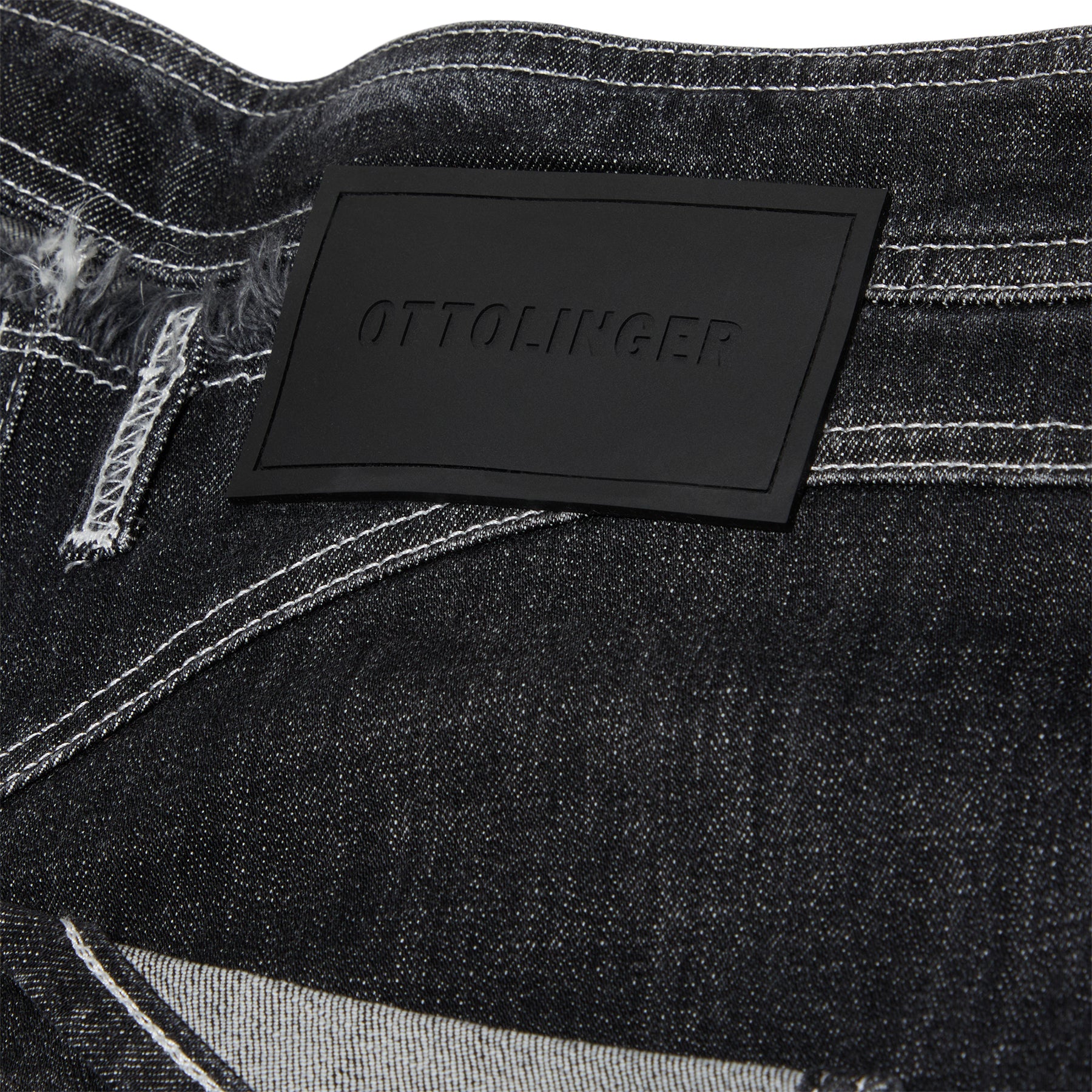Ottolinger Open Back Jeans Hotpants (Black wash)