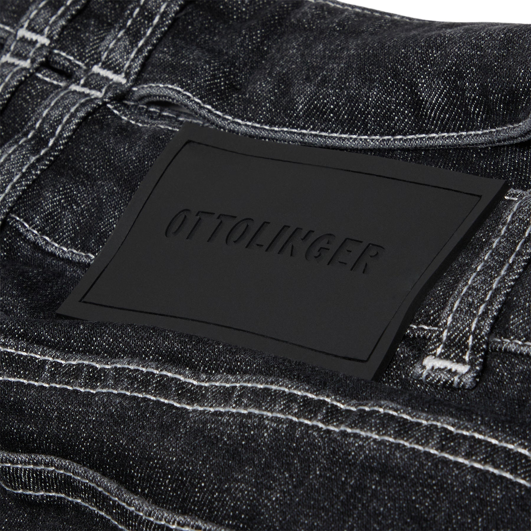 Ottolinger Signature Wrap Denim Skirt (Black wash)