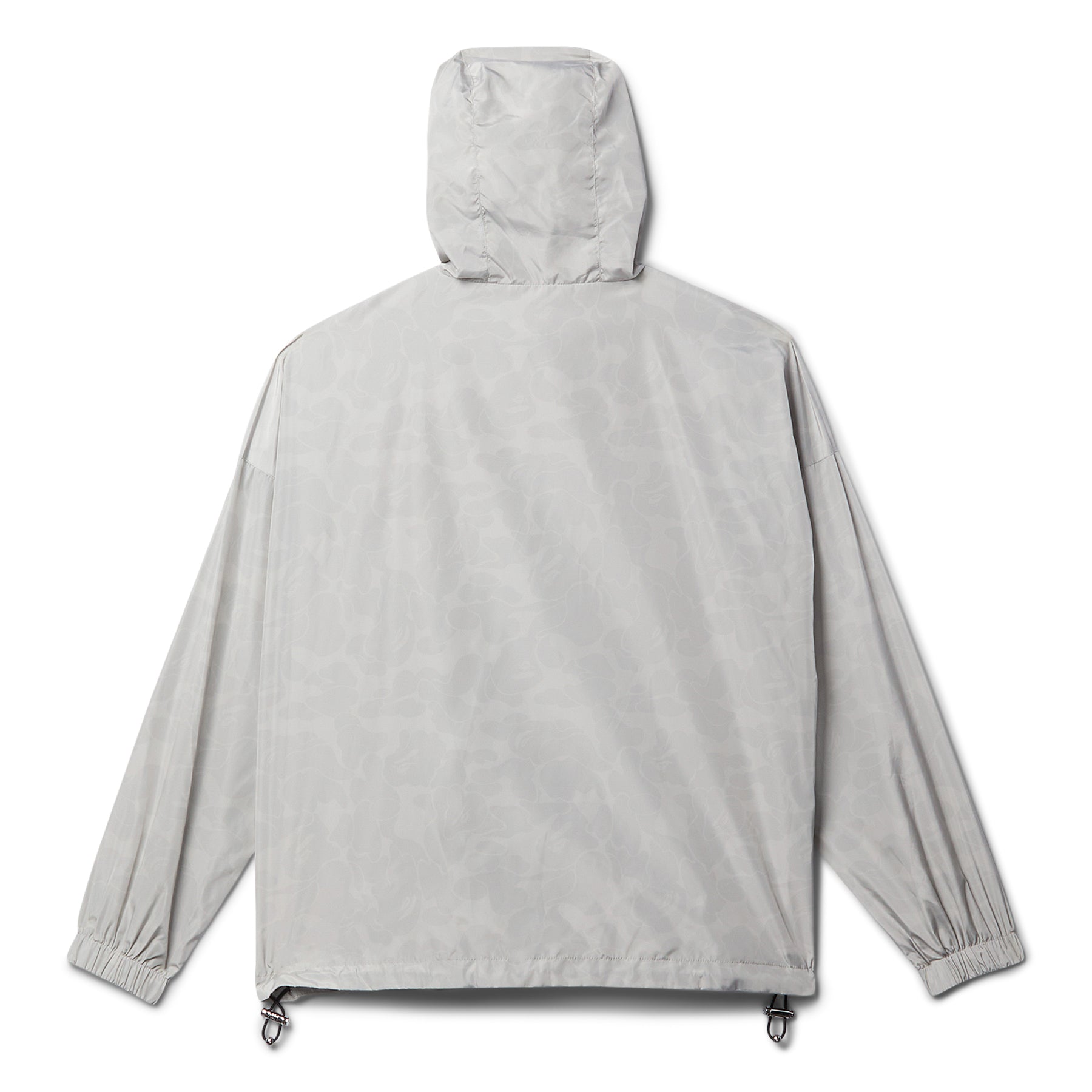 A Bathing Ape Solid Color Nylon Hooded Jacket (Gray)
