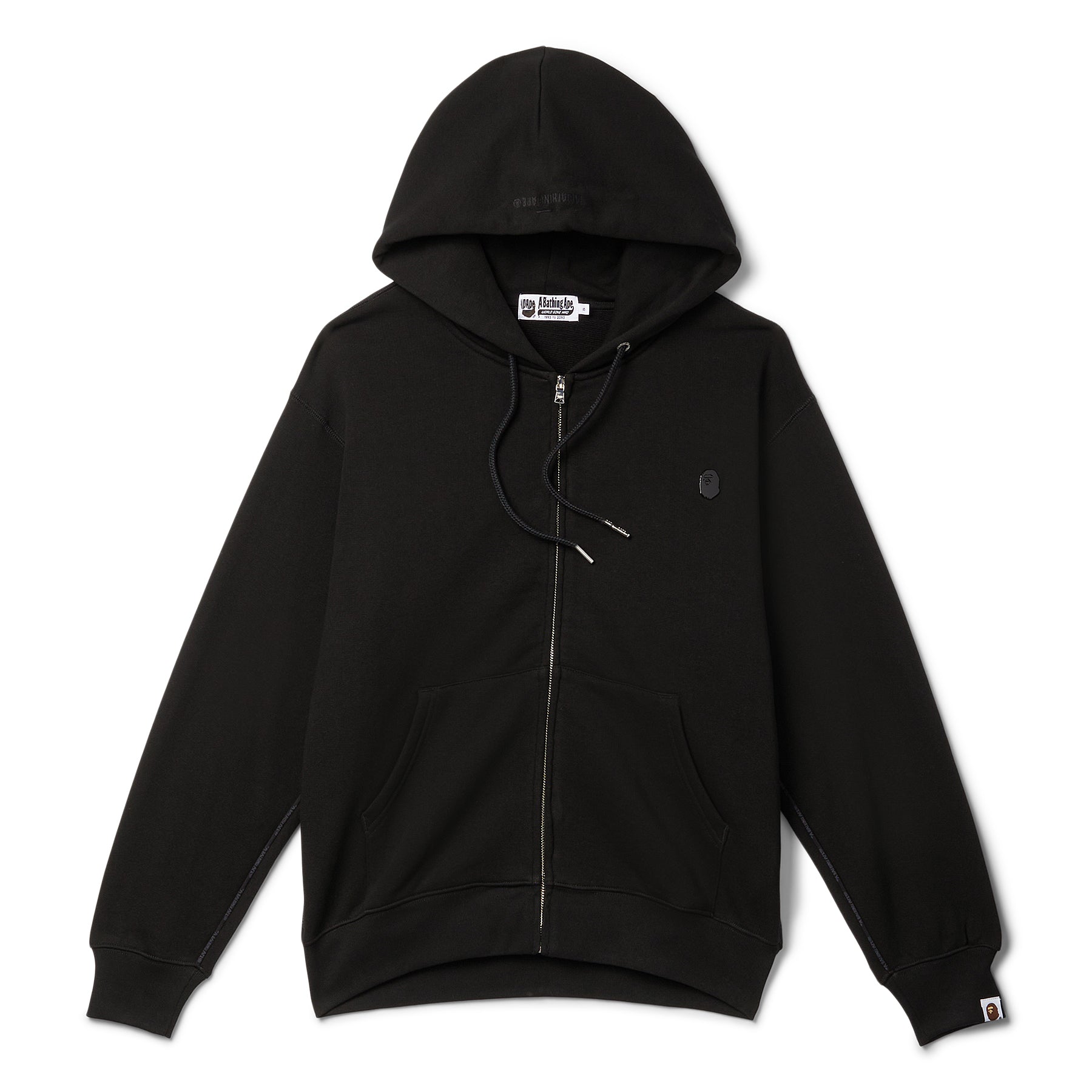 A Bathing Ape One Point Relaxed Fit Full Zip Hoodie (Black)