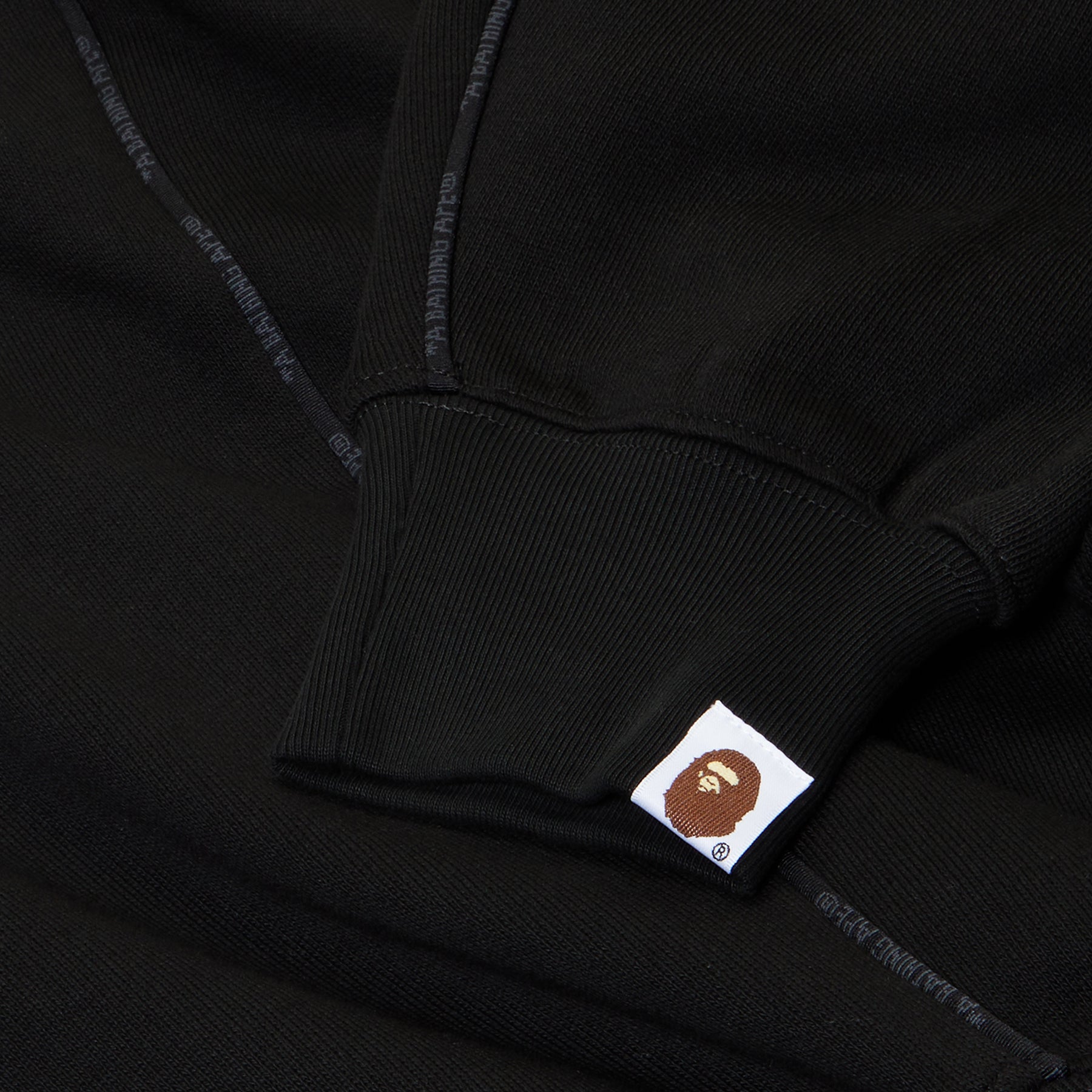 A Bathing Ape One Point Relaxed Fit Full Zip Hoodie (Black)