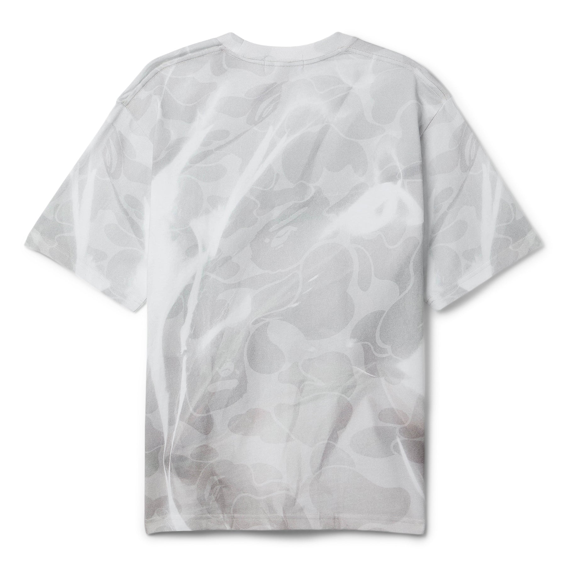 A Bathing Ape Overall Print Logo Relaxed Fit Tee (White)