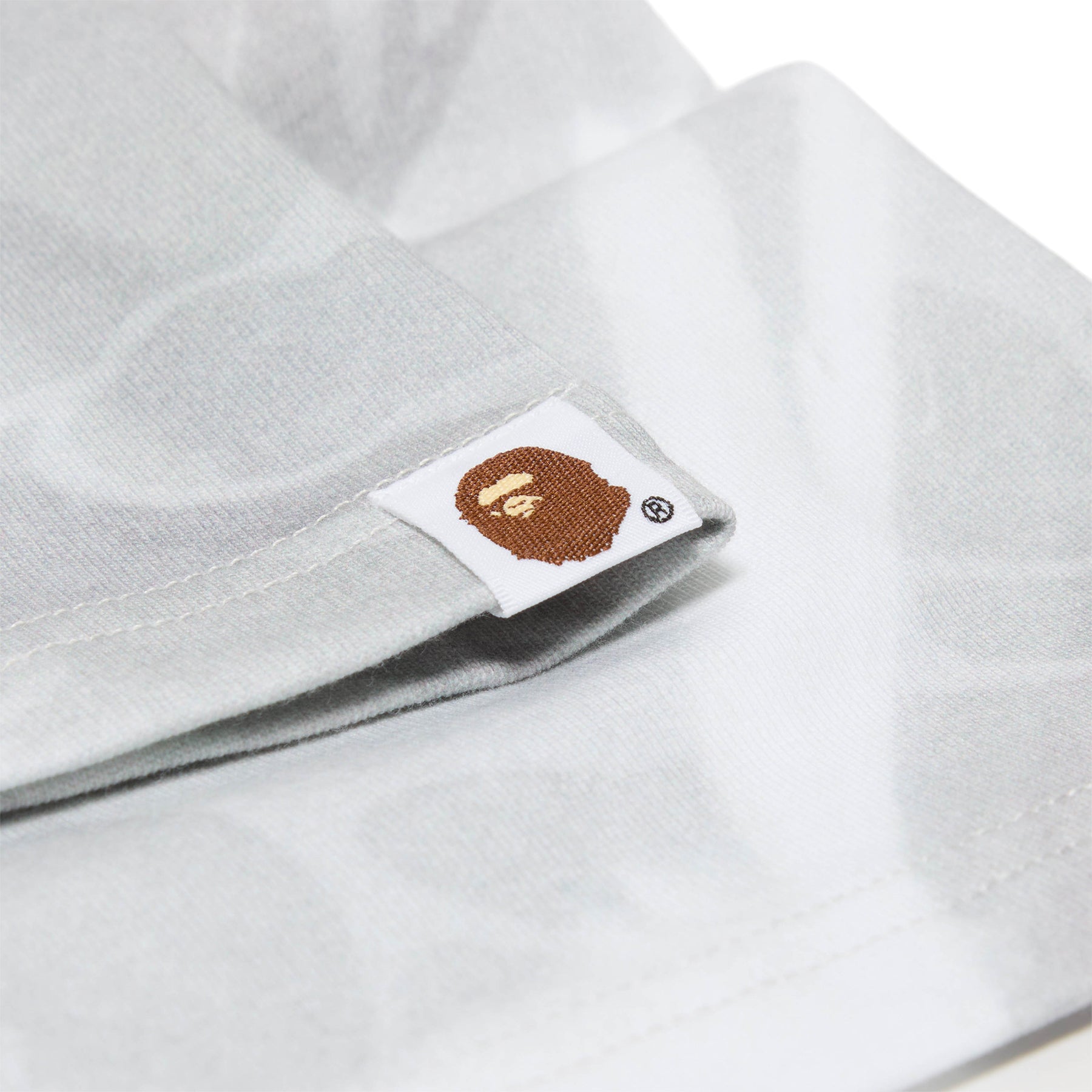 A Bathing Ape Overall Print Logo Relaxed Fit Tee (White)