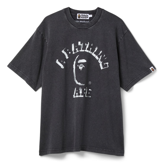 A Bathing Ape Garment Dye Spray Print College Relaxed Fit Tee (Black)