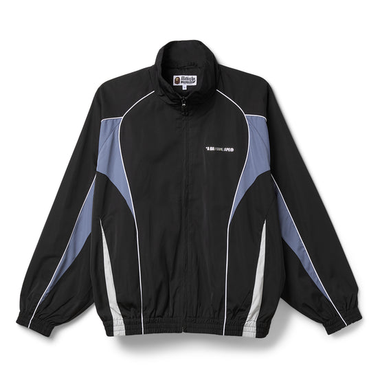 A Bathing Ape Logo Nylon Track Jacket (Black)