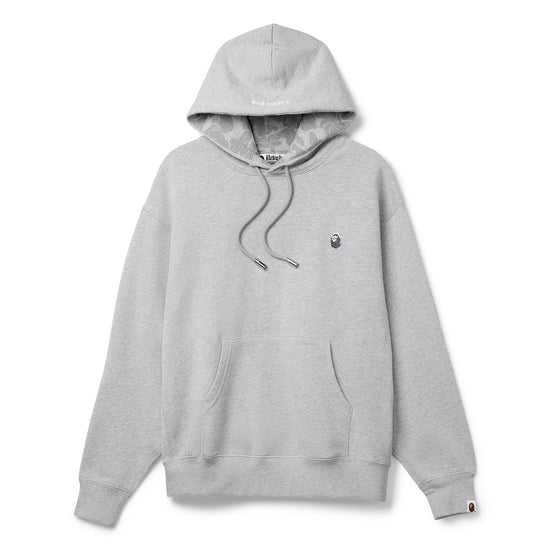 A Bathing Ape One Point Relaxed Pullover Hoodie (Grey)