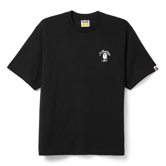 A Bathing Ape One Point College Relaxed Fit Tee (Black)