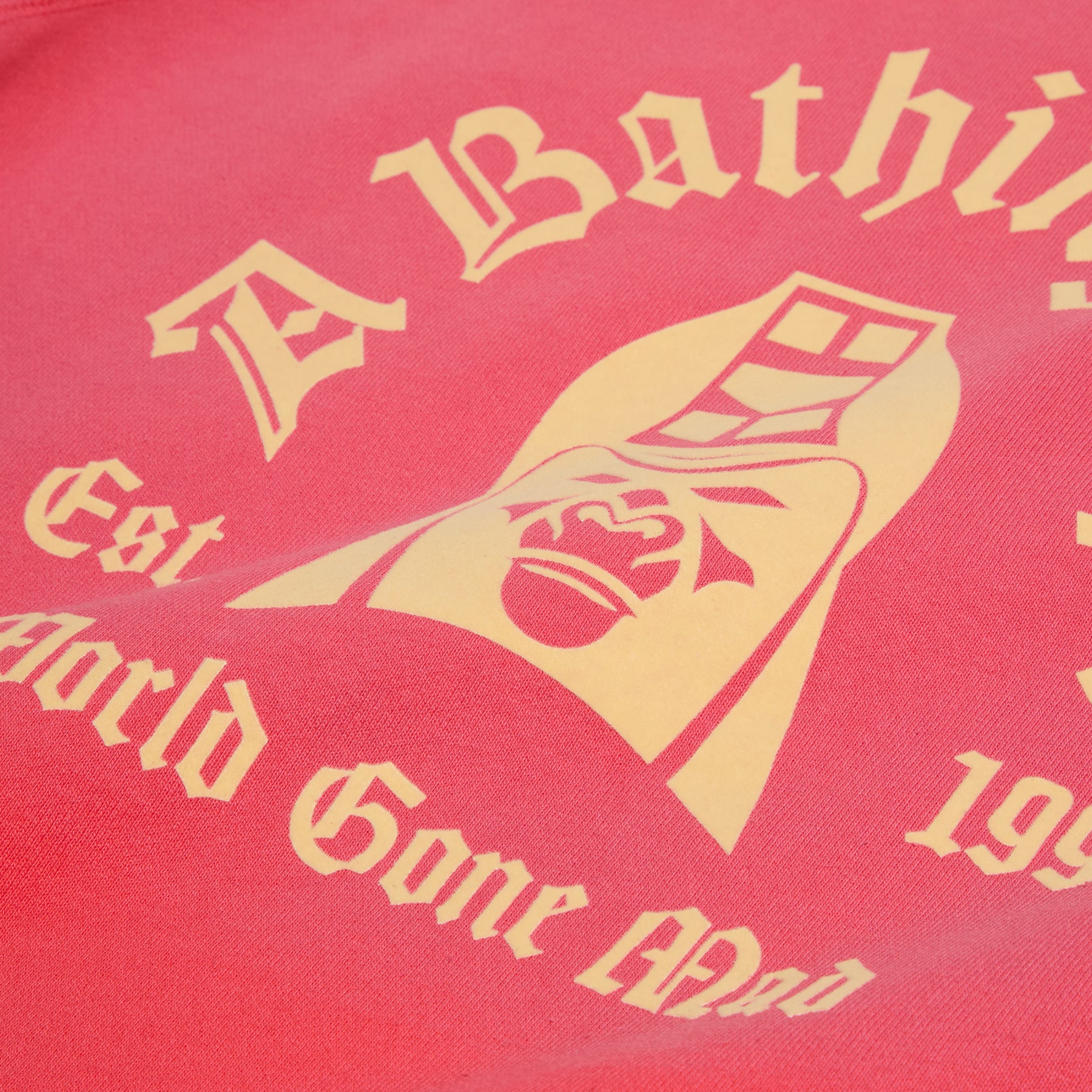A Bathing Ape Washed Effect Crewneck Sweatshirt (Red)