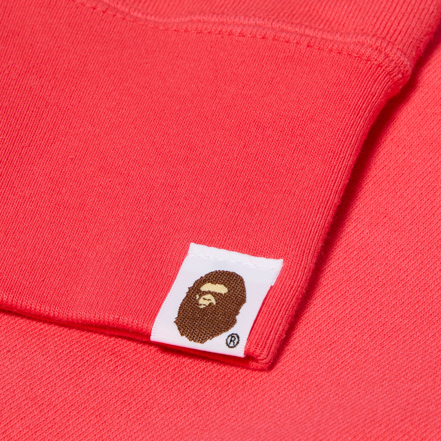 A Bathing Ape Washed Effect Crewneck Sweatshirt (Red)