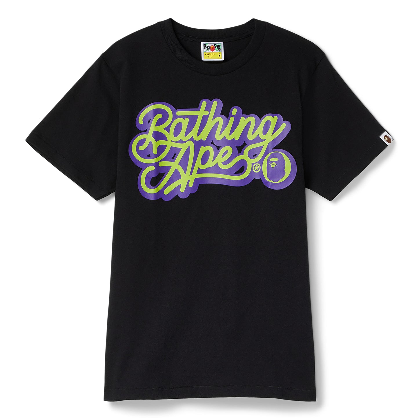 A Bathing Ape Bathing Ape Script Logo Tee (Black/Green)