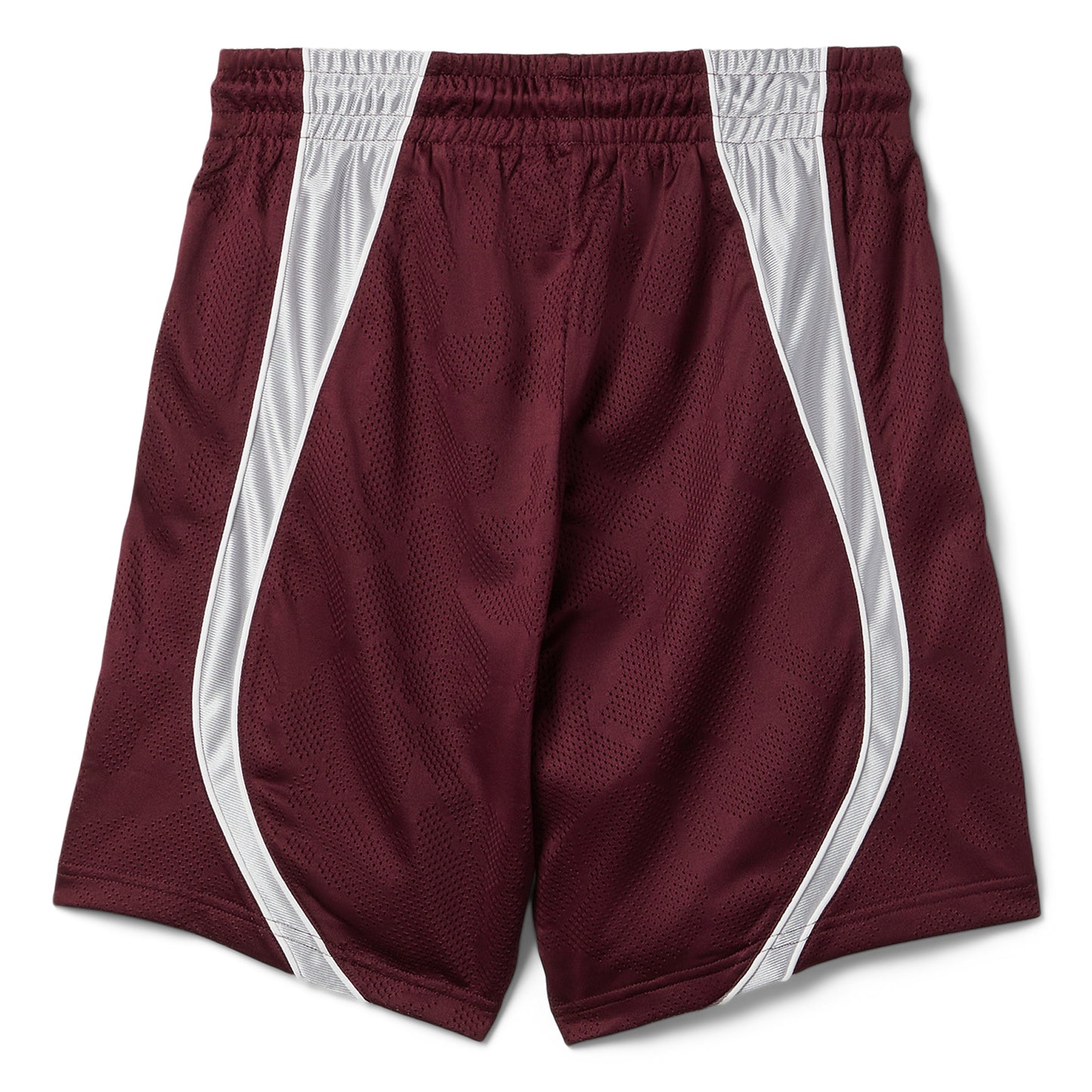 A Bathing Ape Solid Camo Jacquard Multilogo Relaxed Fit Sweat Shorts (Burgundy)