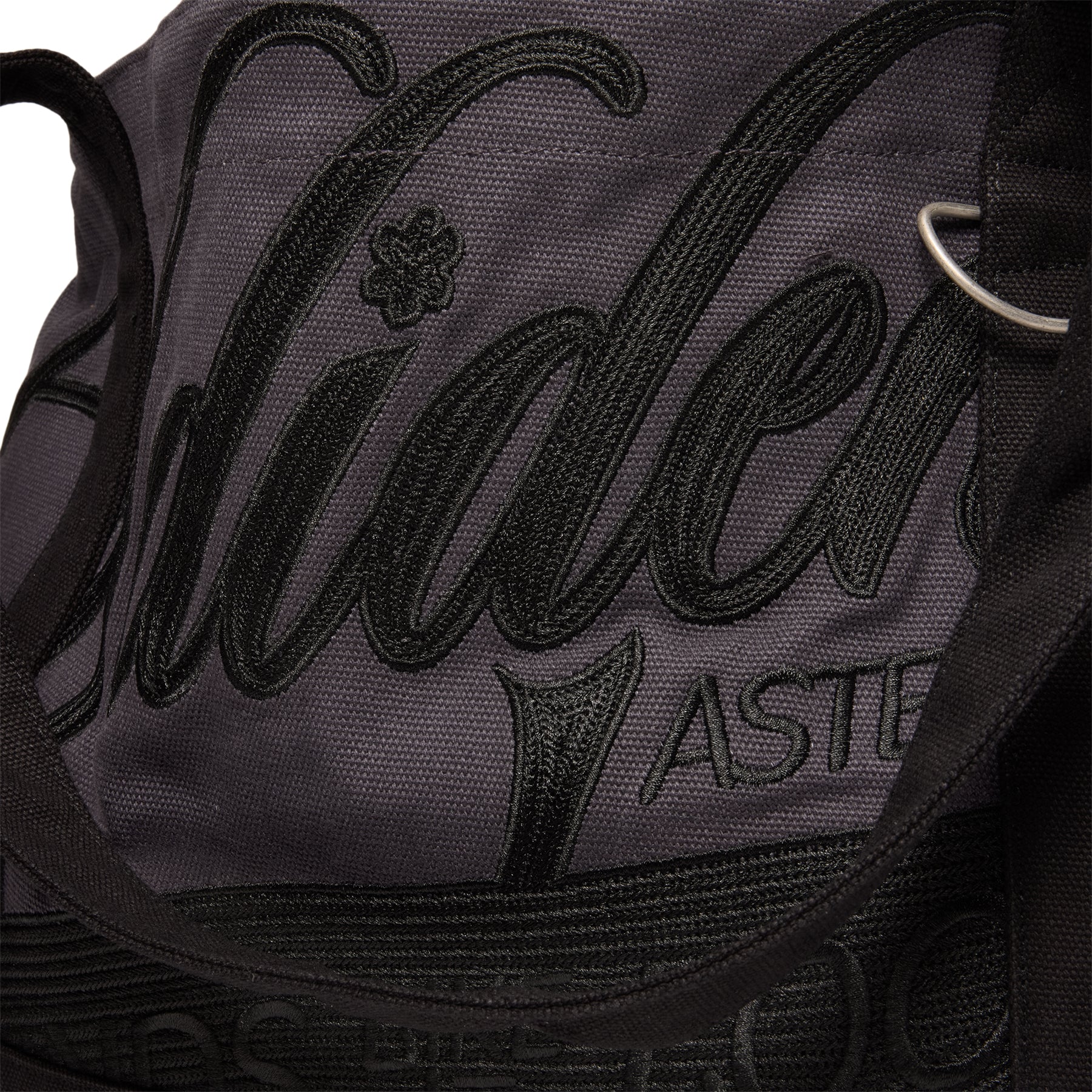 Adidem Asterisks Chainstitch Script Tote Bag (Black)