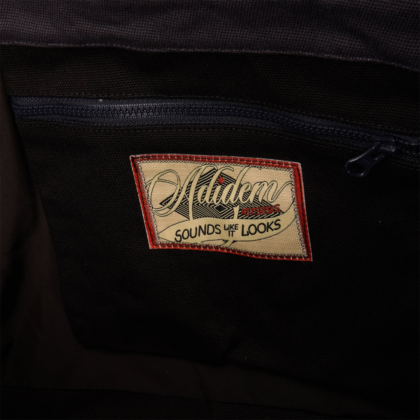 Adidem Asterisks Chainstitch Script Tote Bag (Black)