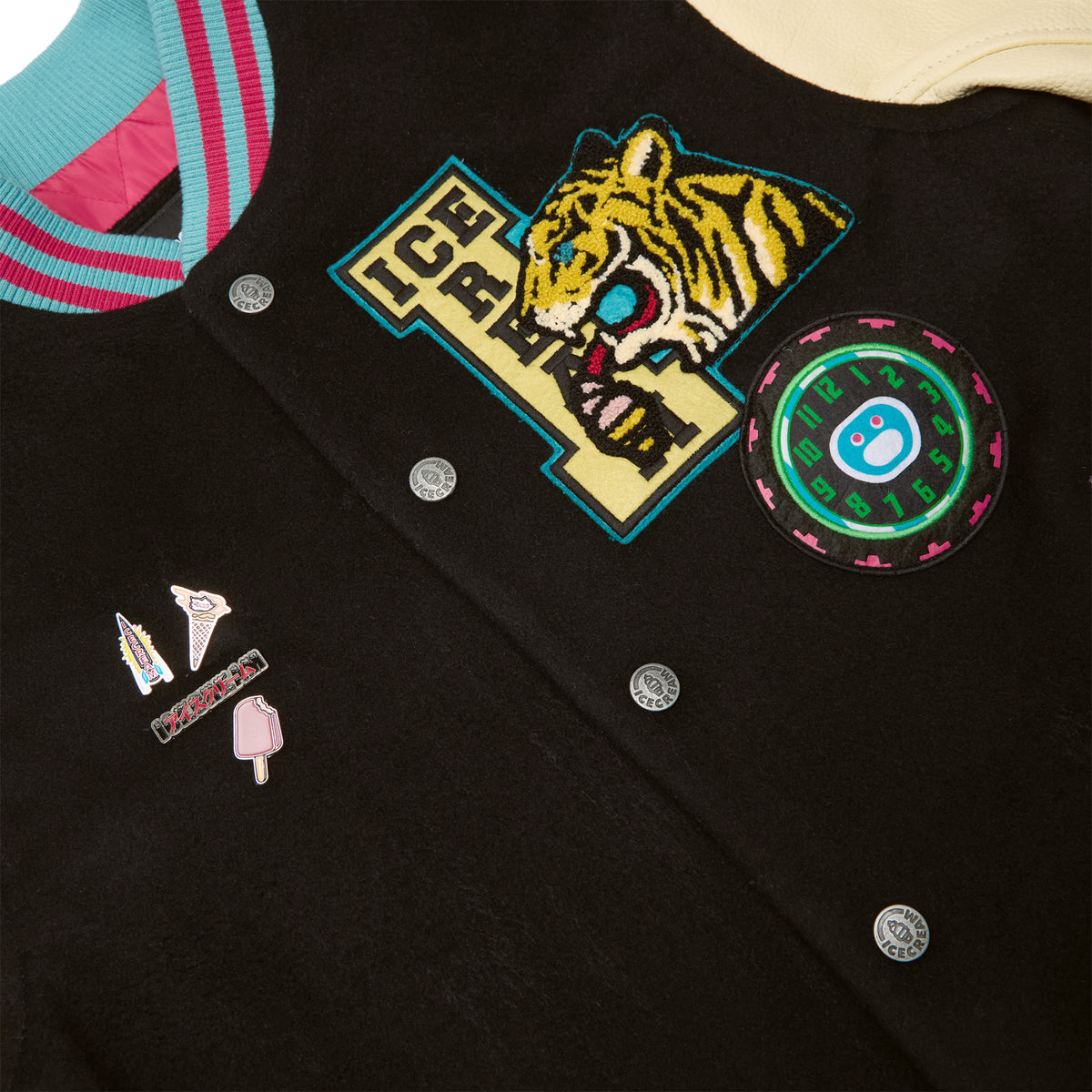 Ice Cream Dipped Varsity Jacket (Black)