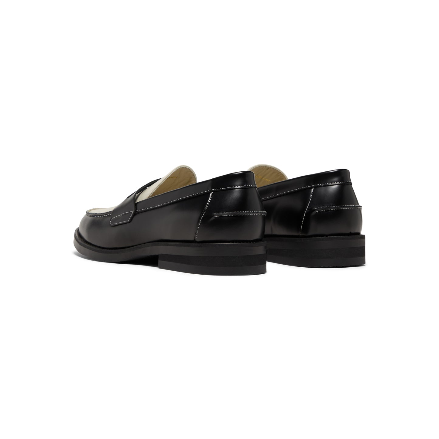 DUKE + DEXTER Wilde Penny Loafer (Black/White)