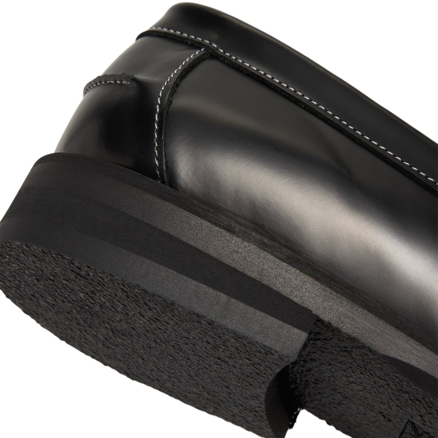 DUKE + DEXTER Wilde Penny Loafer (Black/White)