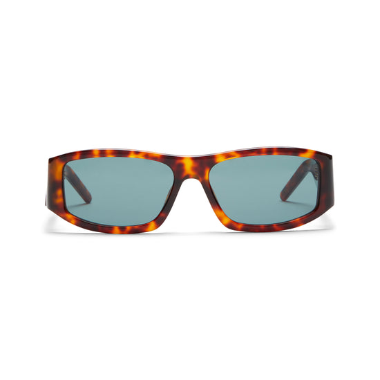 Casablanca Tortoiseshell Rectangular Comb Sunglasses (Brown)