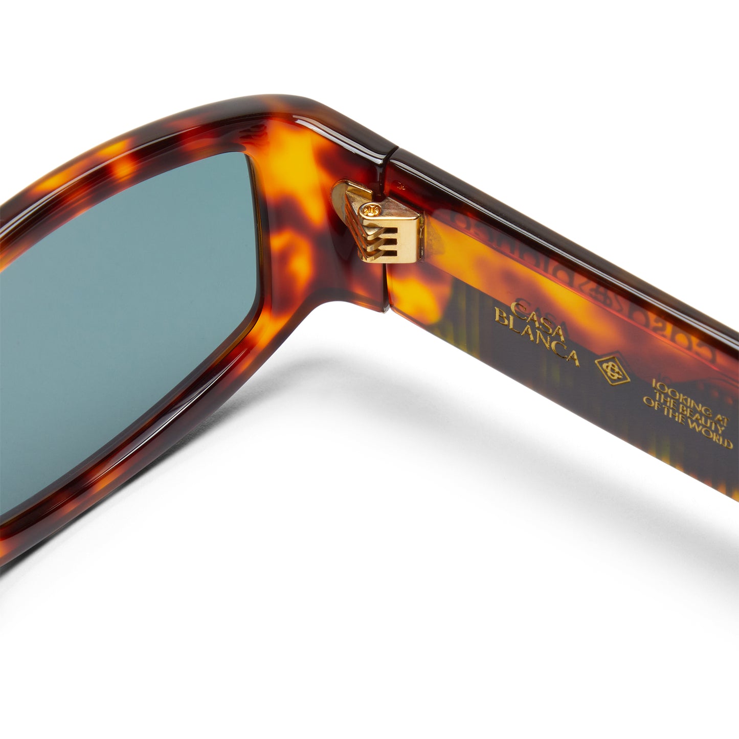 Casablanca Tortoiseshell Rectangular Comb Sunglasses (Brown)