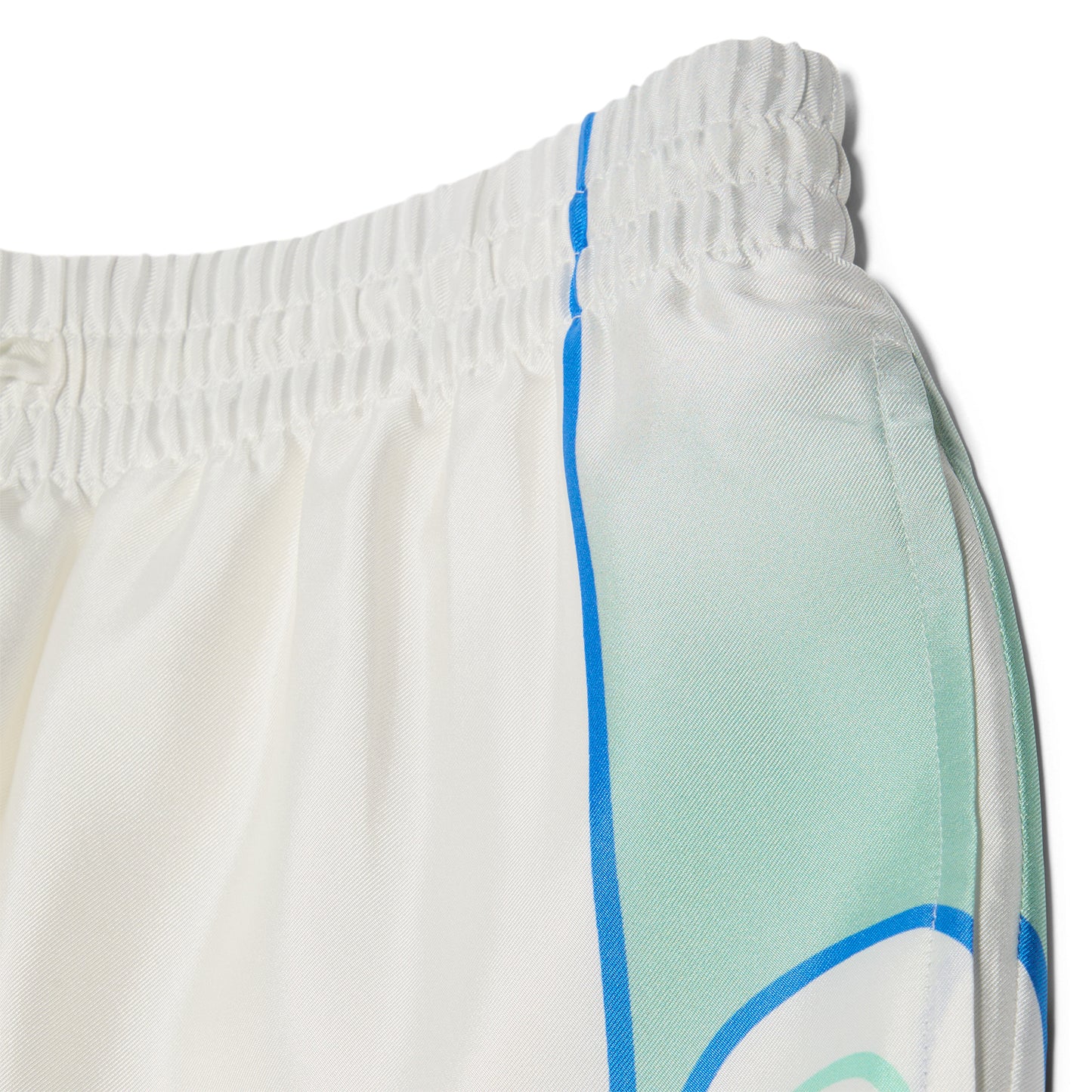 Casablanca Fuji Silk Shorts (White/Multi)
