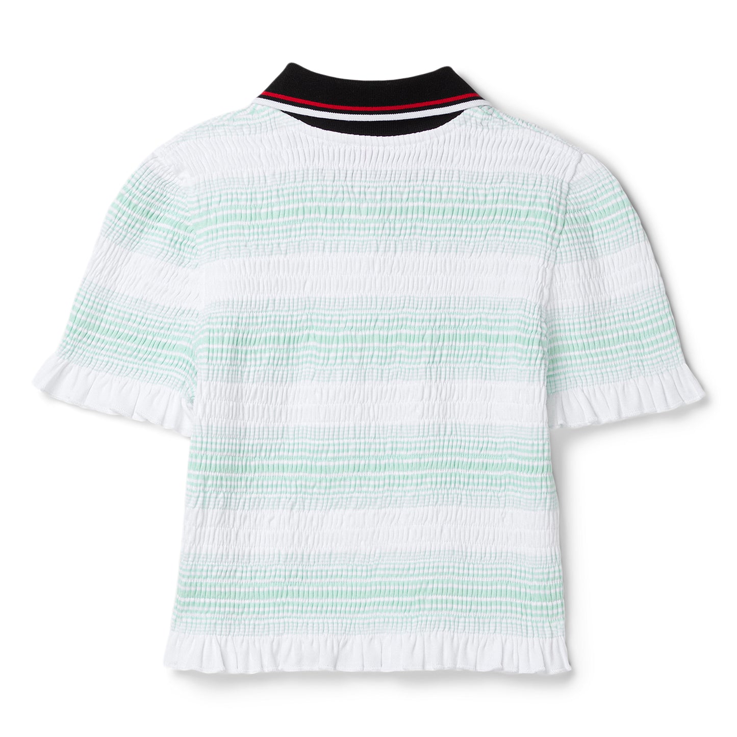 Casablanca Stripe Shirred Polo Top (Organic)