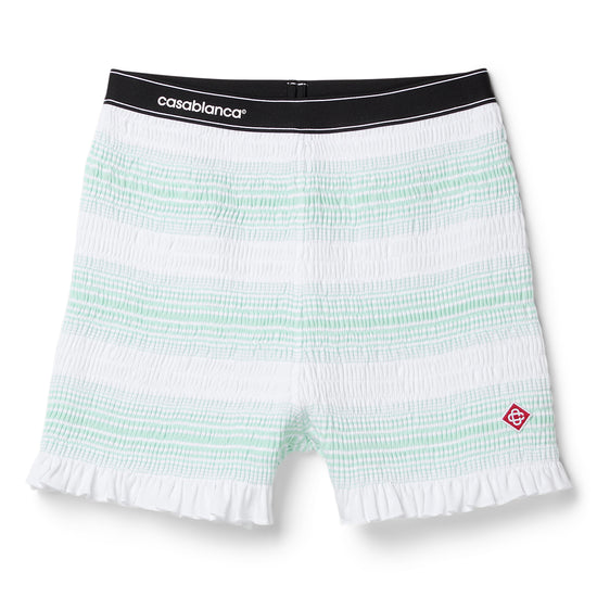 Casablanca Striped Shirred Shorts (Organic)