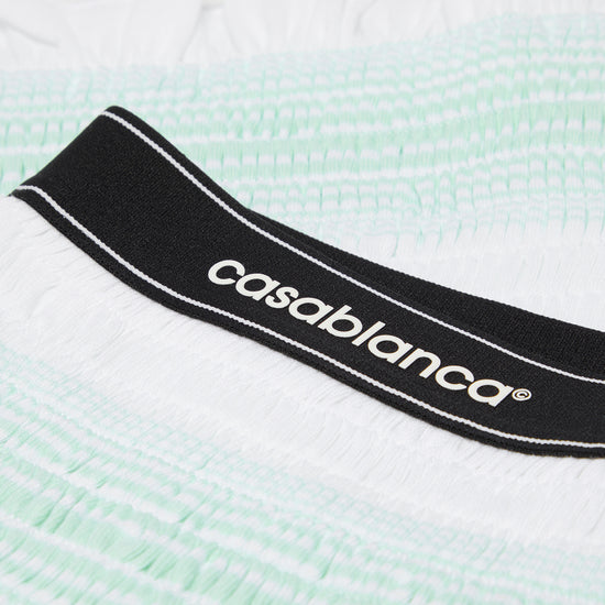 Casablanca Striped Shirred Shorts (Organic)