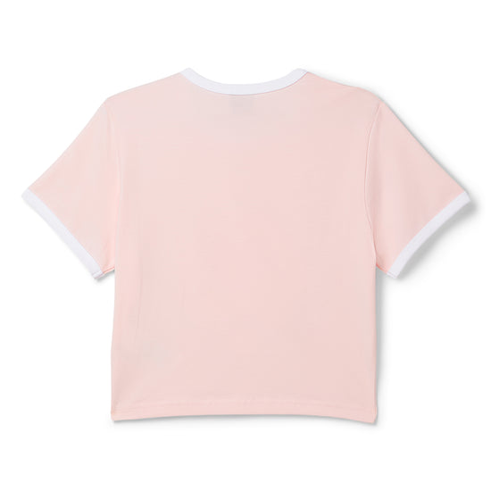 Casablanca Mushroom Emblem Cropped Tee (Pink)
