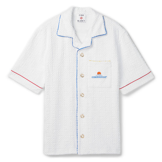 Casablanca Monogram  Jacquard Towelling Shirt (White)
