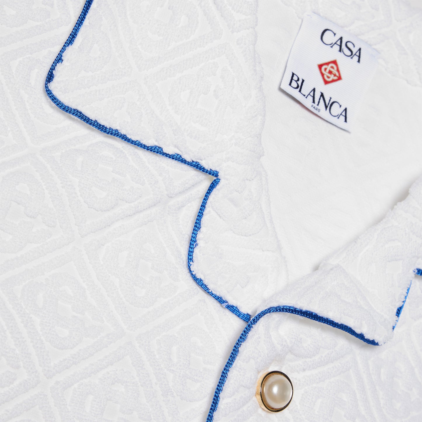 Casablanca Monogram  Jacquard Towelling Shirt (White)