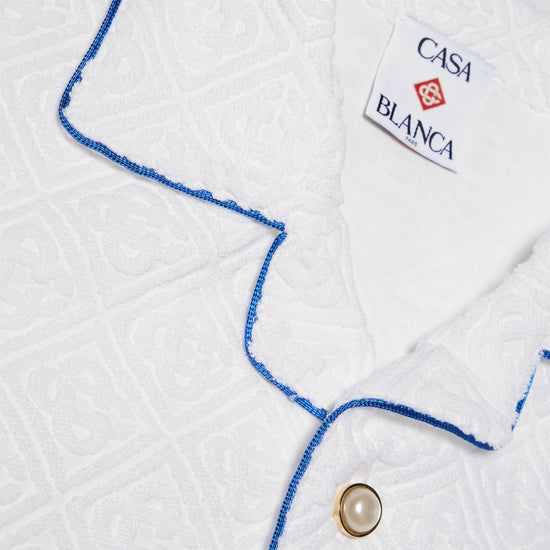 Casablanca Monogram  Jacquard Towelling Shirt (White)