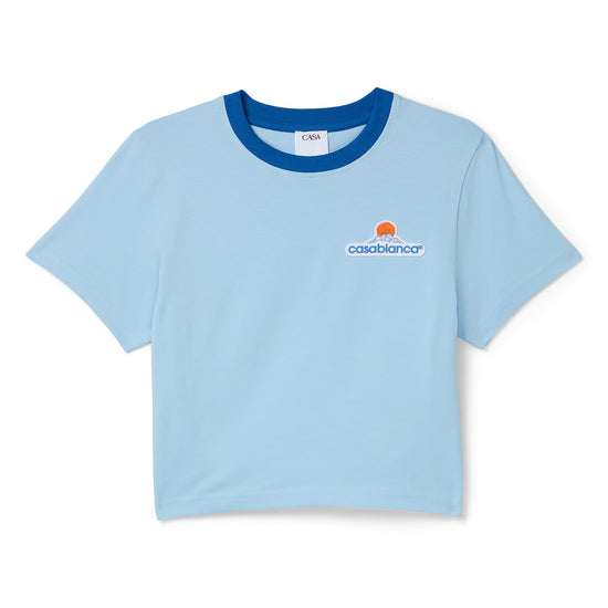 Casablanca Montagne Cropped Tee (Blue)