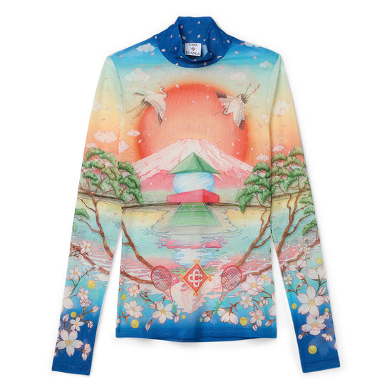 Casablanca Printed Mesh Top (Multi)