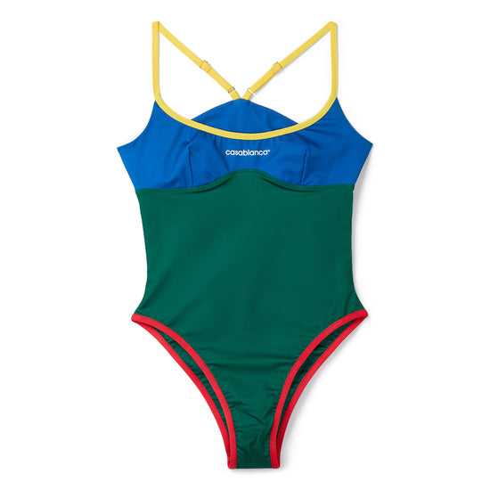 Casablanca Colorblock Swimsuit (Green)