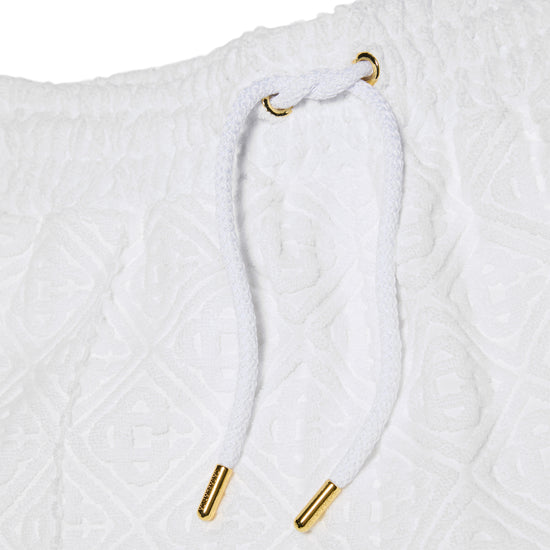 Casablanca Monogram Jacquard Towelling Shorts (White)