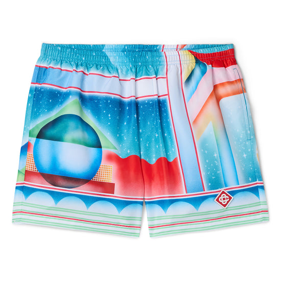 Casablanca Galaxy Court Swim Shorts (Blue/Multi)