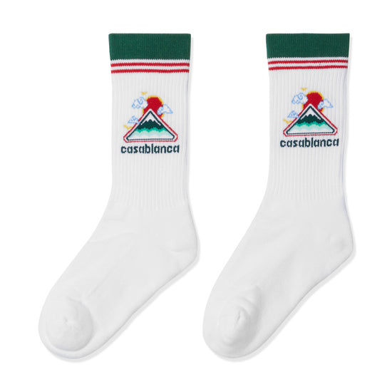 Casablanca Montagne Ondulee Socks (White)
