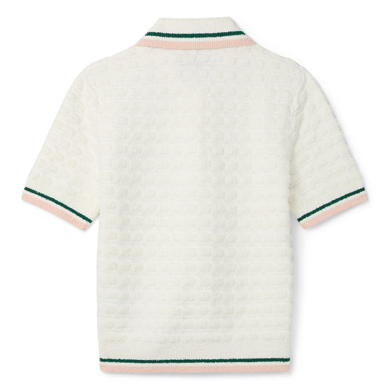 Casablanca Boucle Polo Shirt (White)