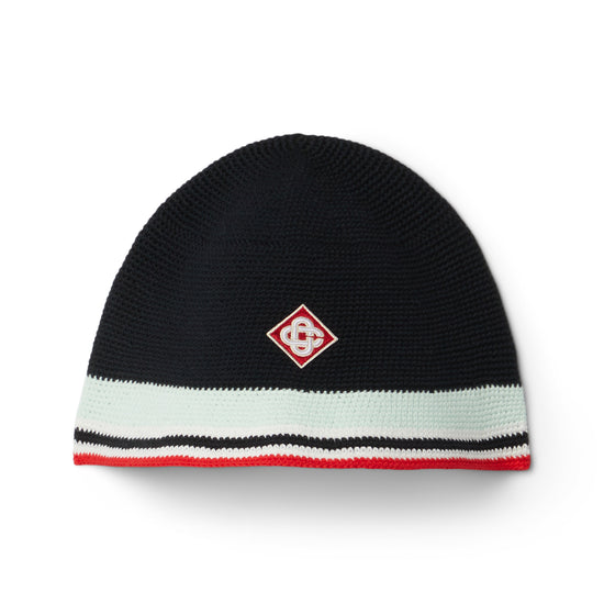 Casablanca Stripe Crochet Hat (Black)